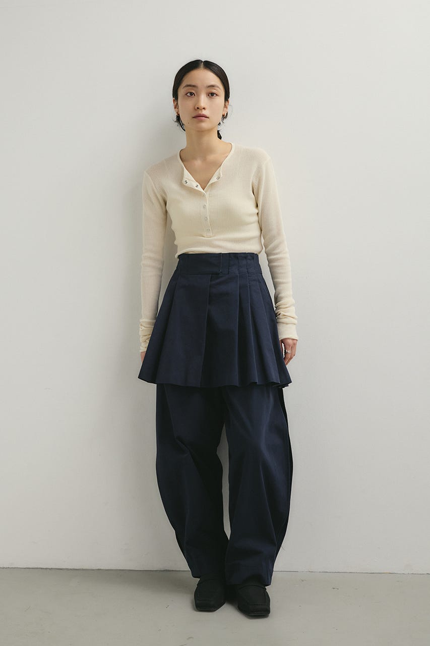 ヘンリーネックシアーニット IVOY FREE