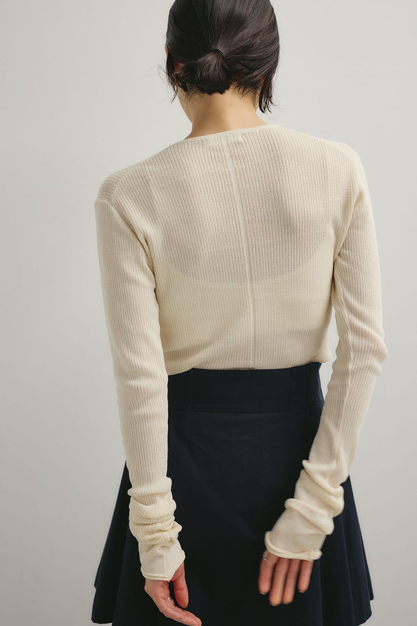 ヘンリーネックシアーニット IVOY FREE