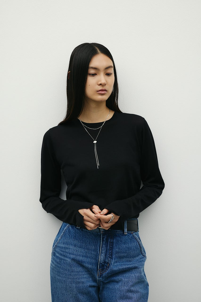 スリットスリーブニット BLK FREE