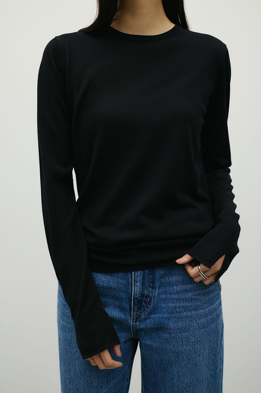 スリットスリーブニット BLK FREE