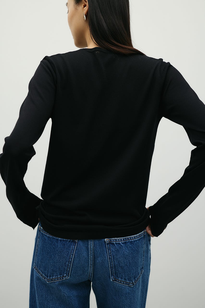 スリットスリーブニット BLK FREE