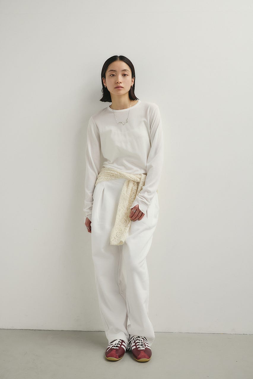 スリットスリーブニット WHT FREE