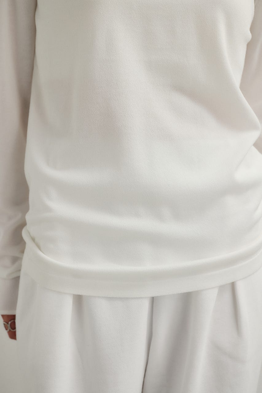 スリットスリーブニット WHT FREE