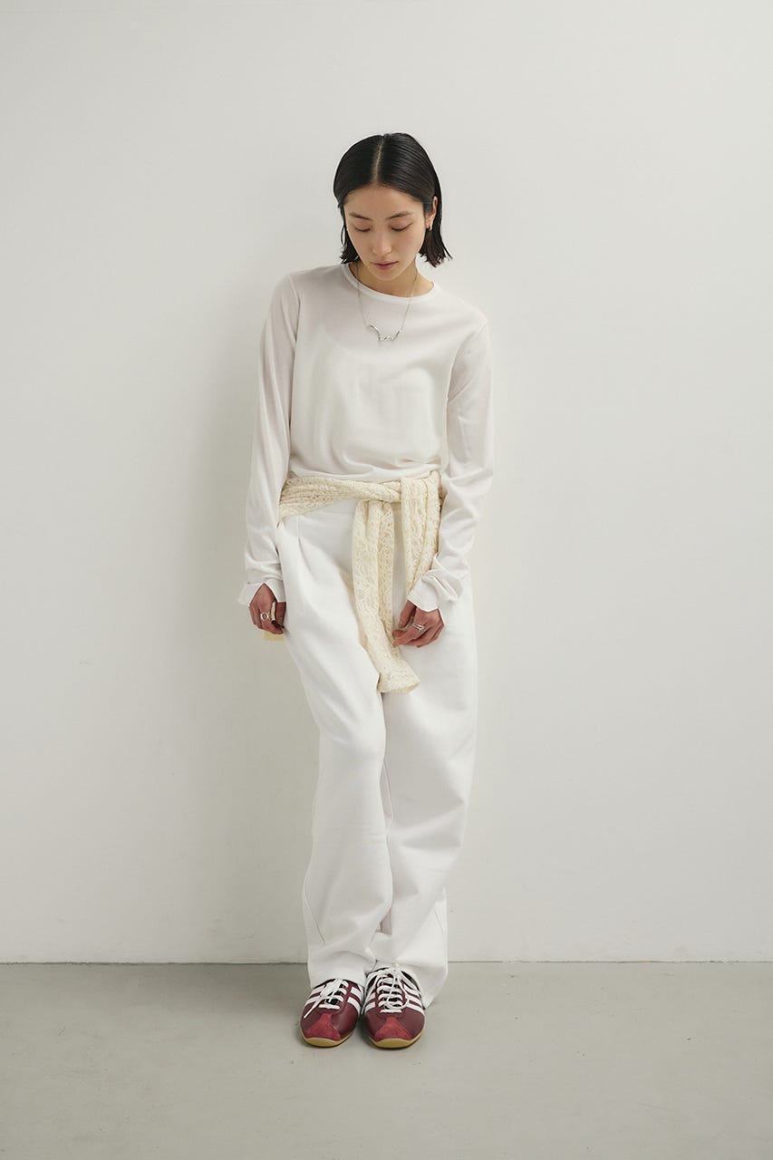 スリットスリーブニット WHT FREE