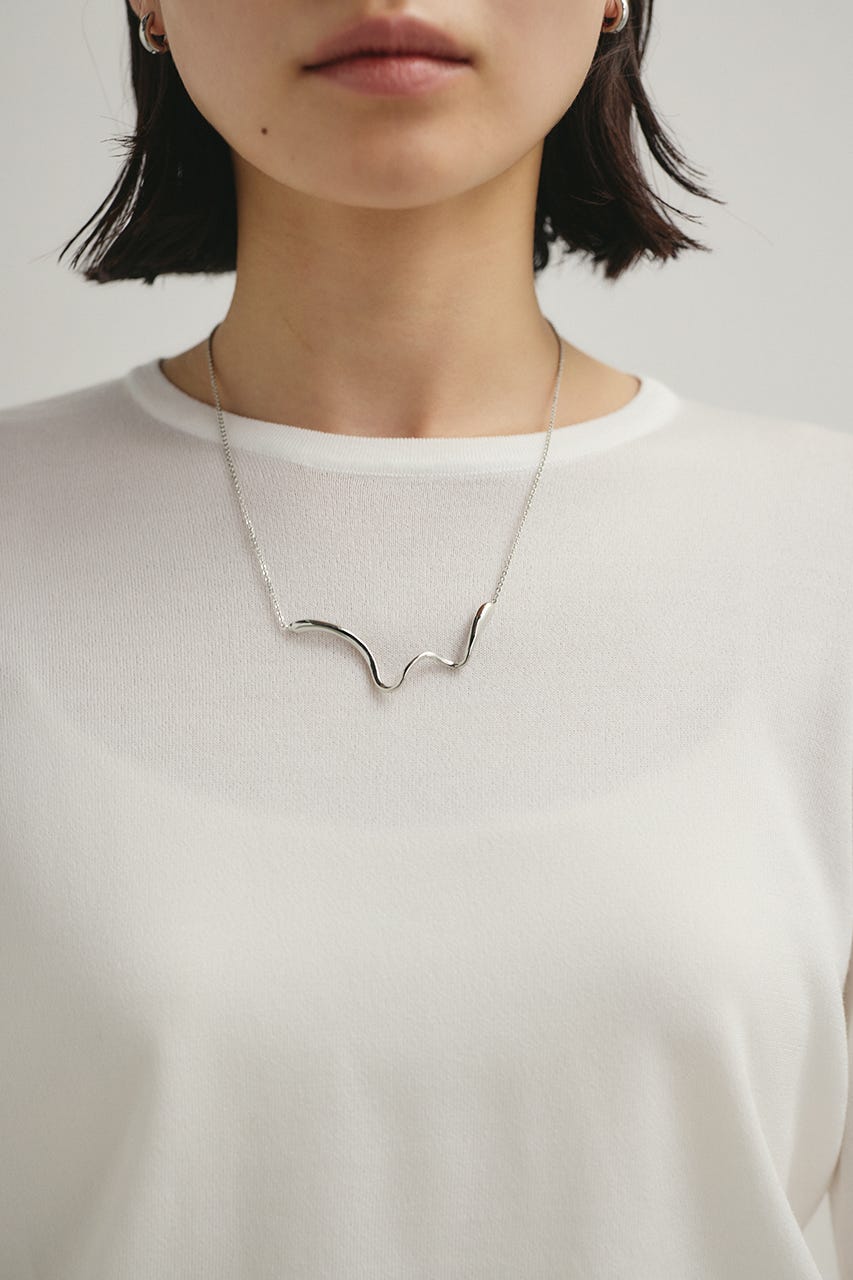 スリットスリーブニット WHT FREE