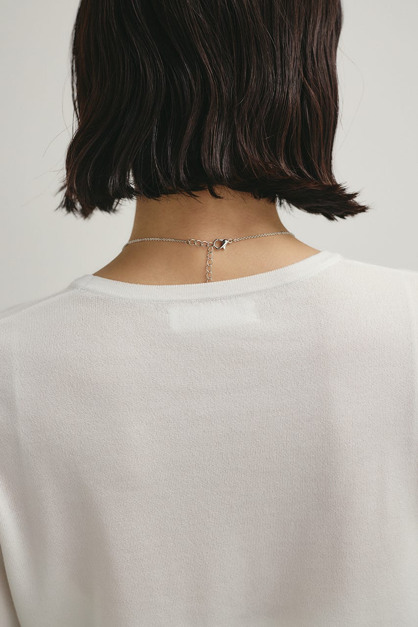 スリットスリーブニット WHT FREE