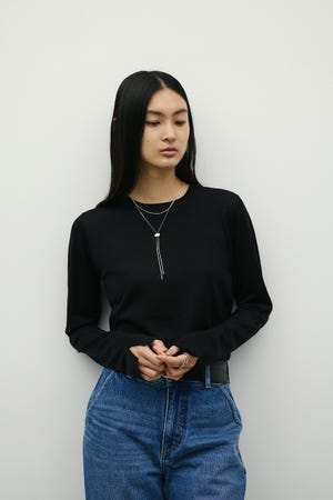 スリットスリーブニット