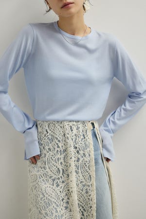 スリットスリーブニット