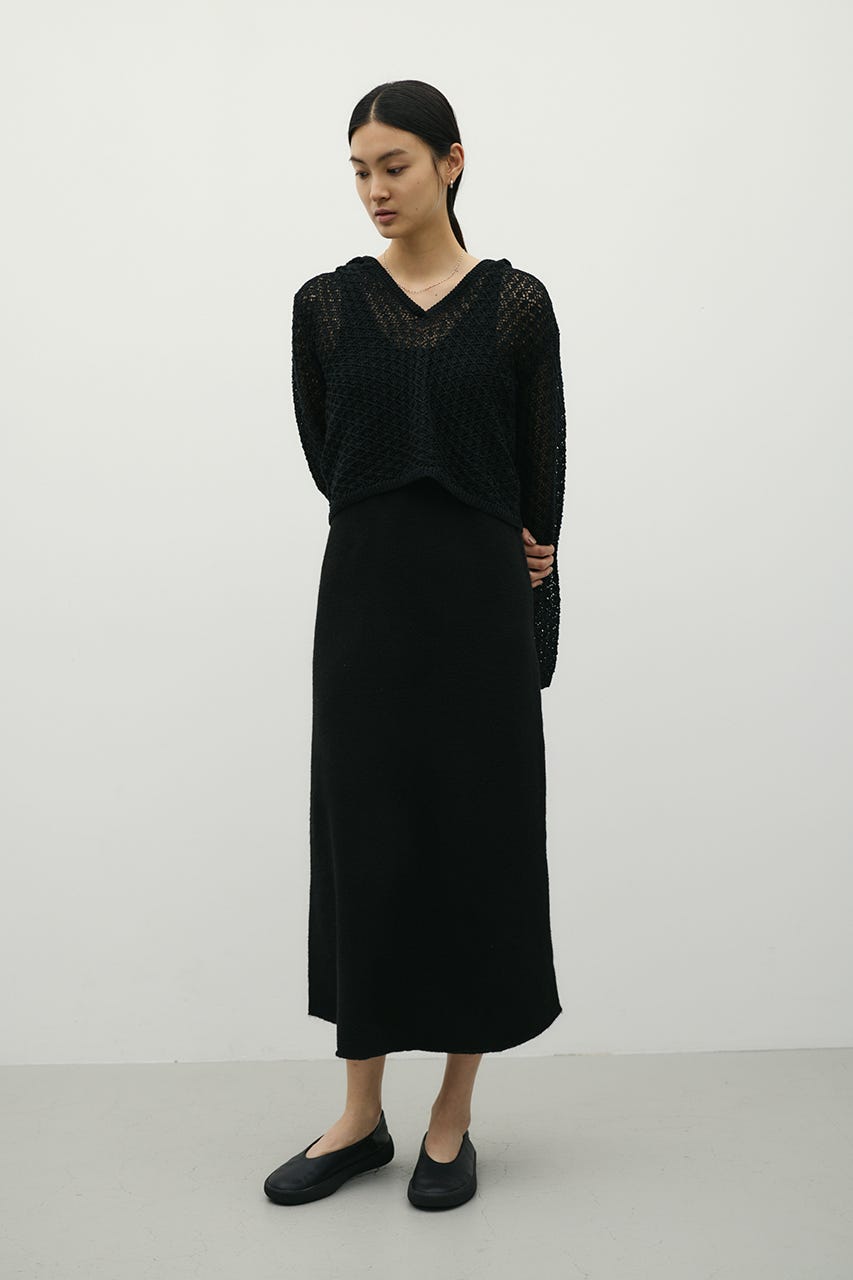 アイレットレースフーディー BLK FREE