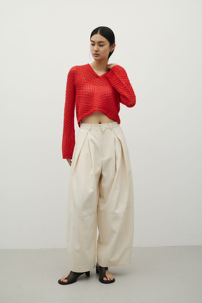 アイレットレースフーディー RED FREE