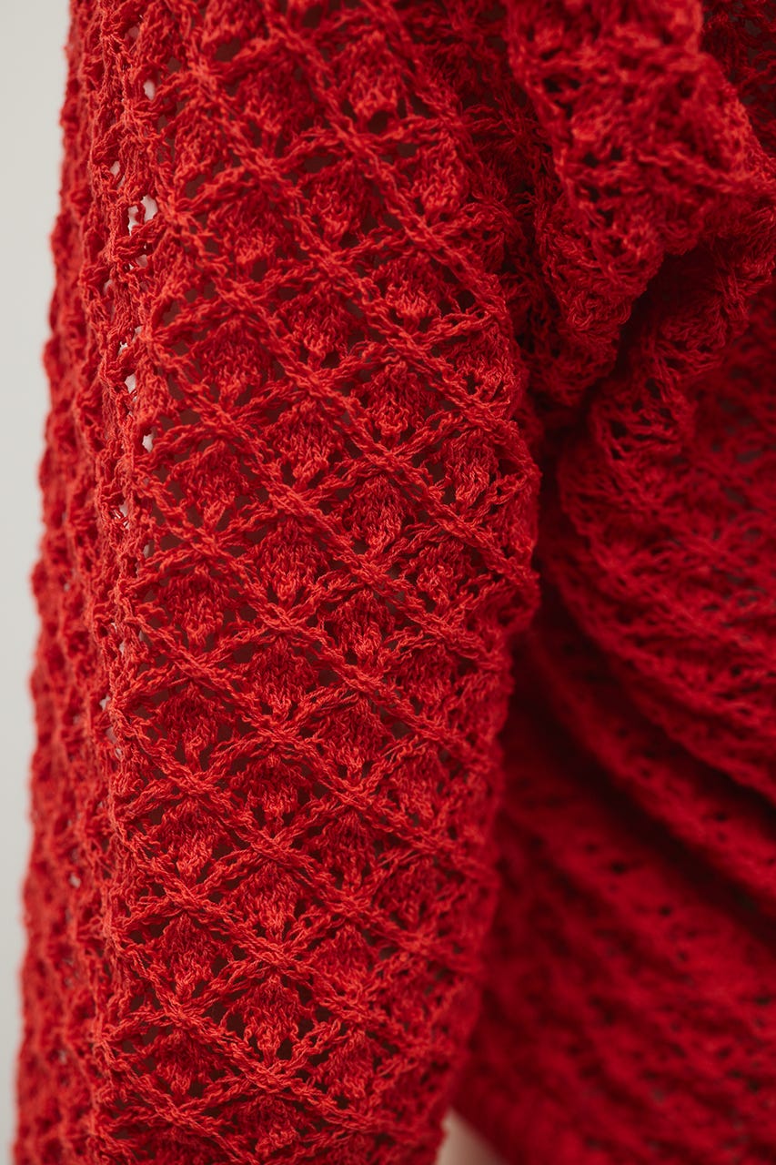 アイレットレースフーディー RED FREE