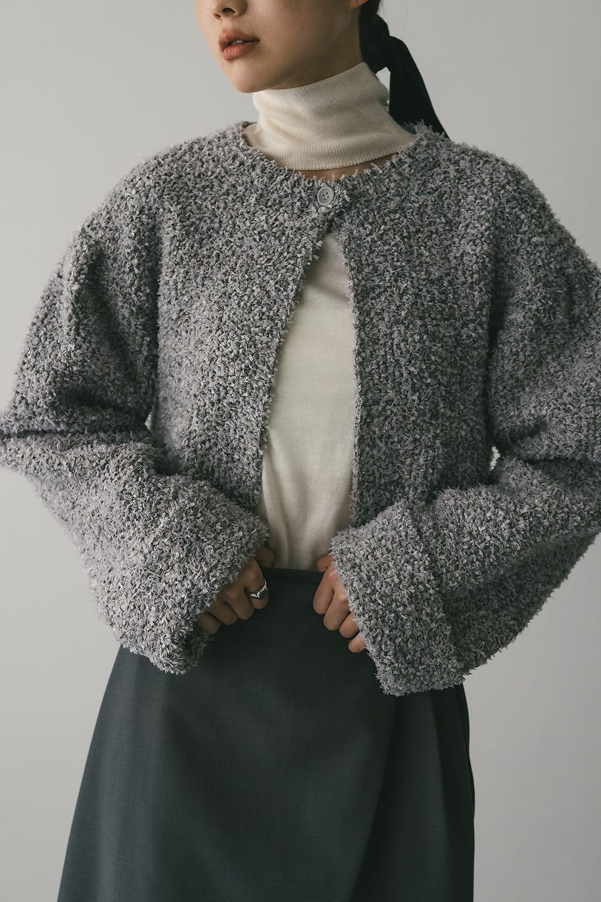 テープヤーンニットカーデ GRY FREE