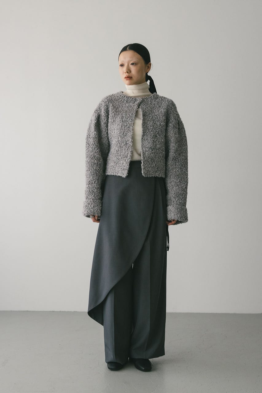テープヤーンニットカーデ GRY FREE