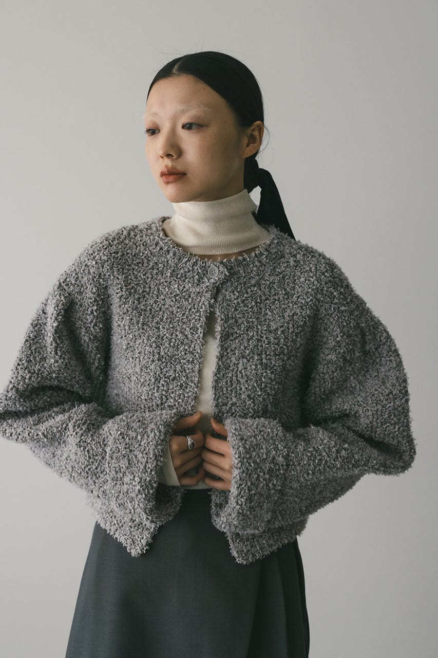 テープヤーンニットカーデ GRY FREE