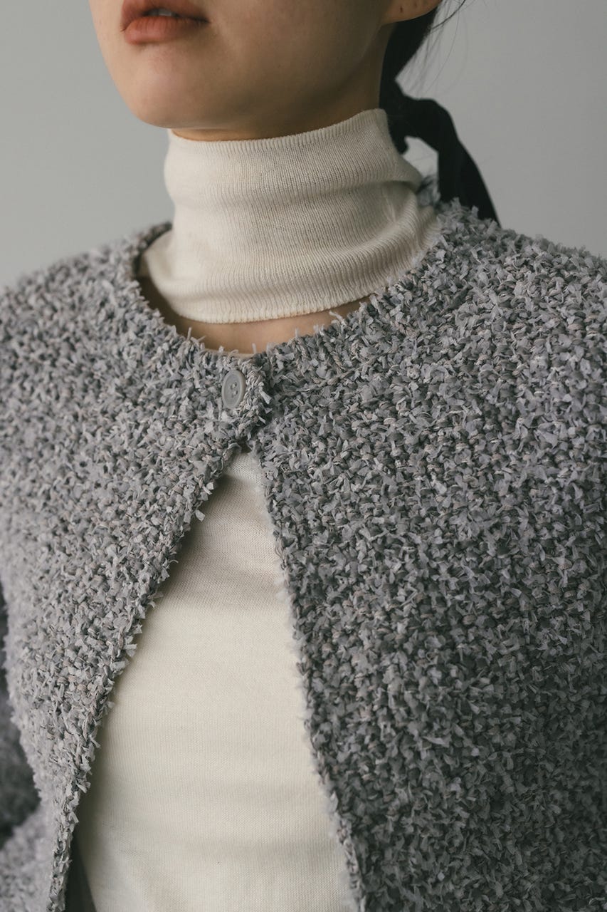 テープヤーンニットカーデ GRY FREE