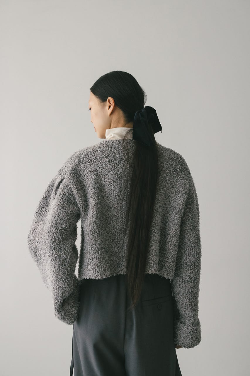 テープヤーンニットカーデ GRY FREE