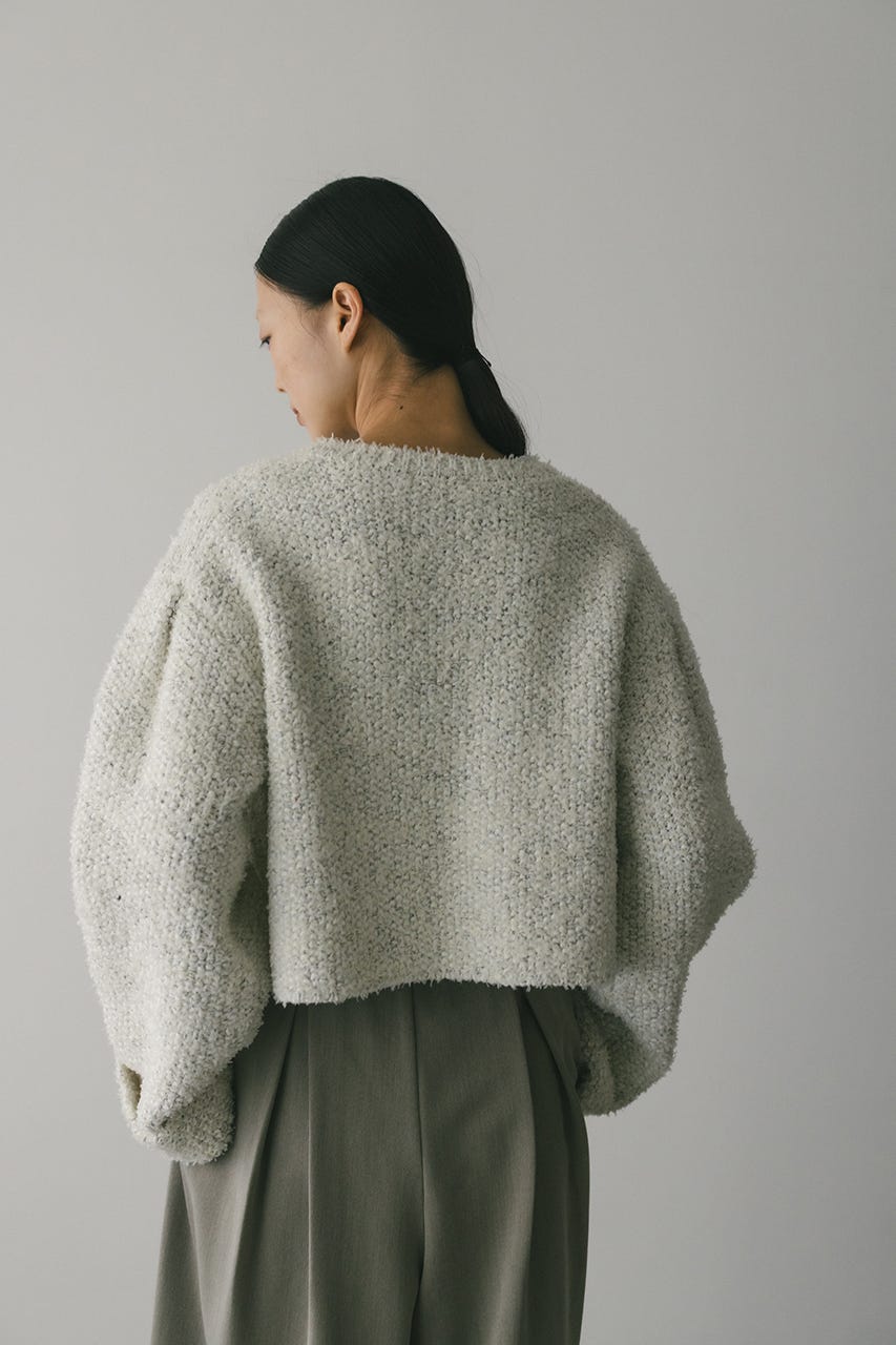 テープヤーンニットカーデ WHT FREE