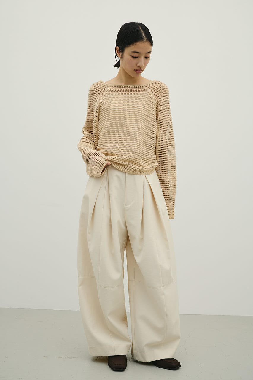 バックオープンメッシュニット L/BEG FREE