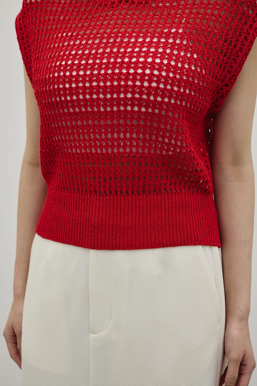 2WAYクロシェニット RED FREE