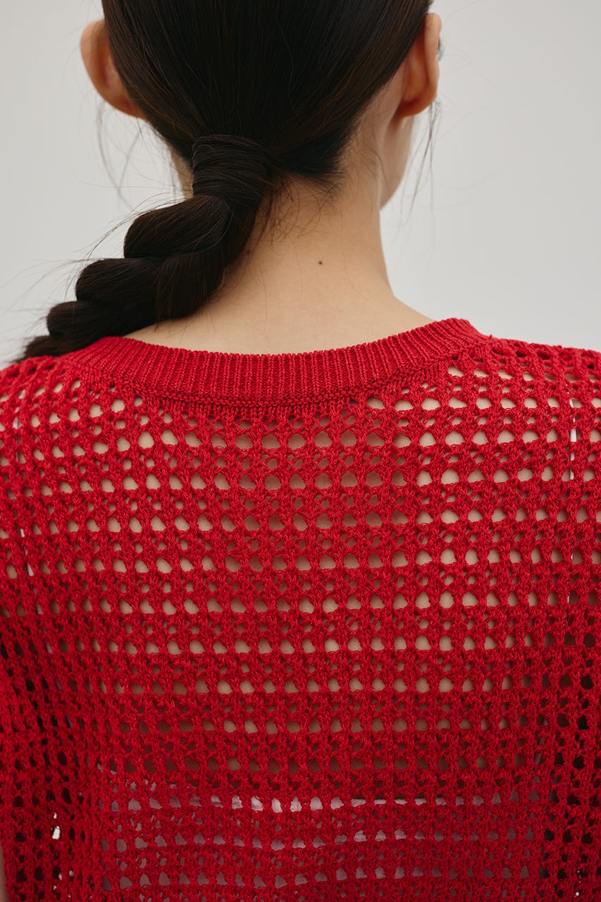 2WAYクロシェニット RED FREE