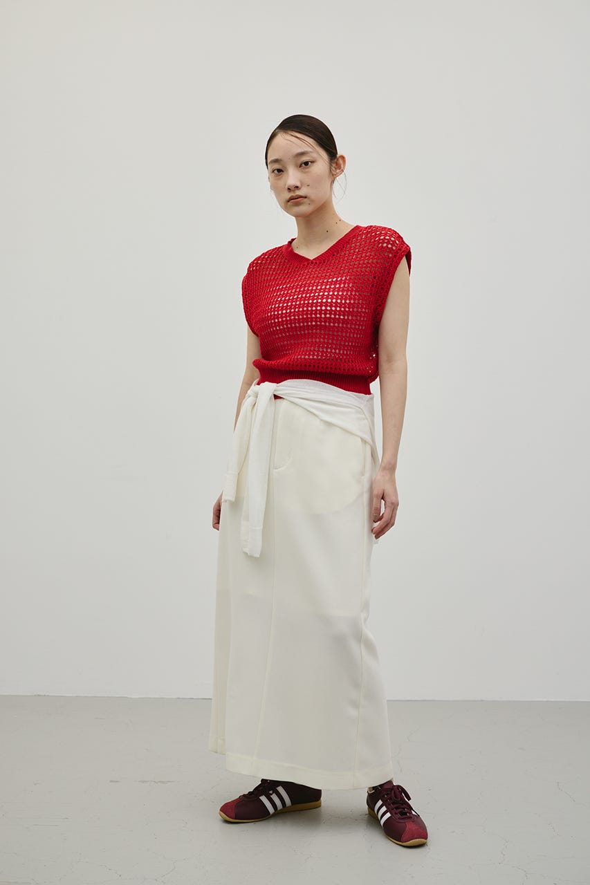 2WAYクロシェニット RED FREE