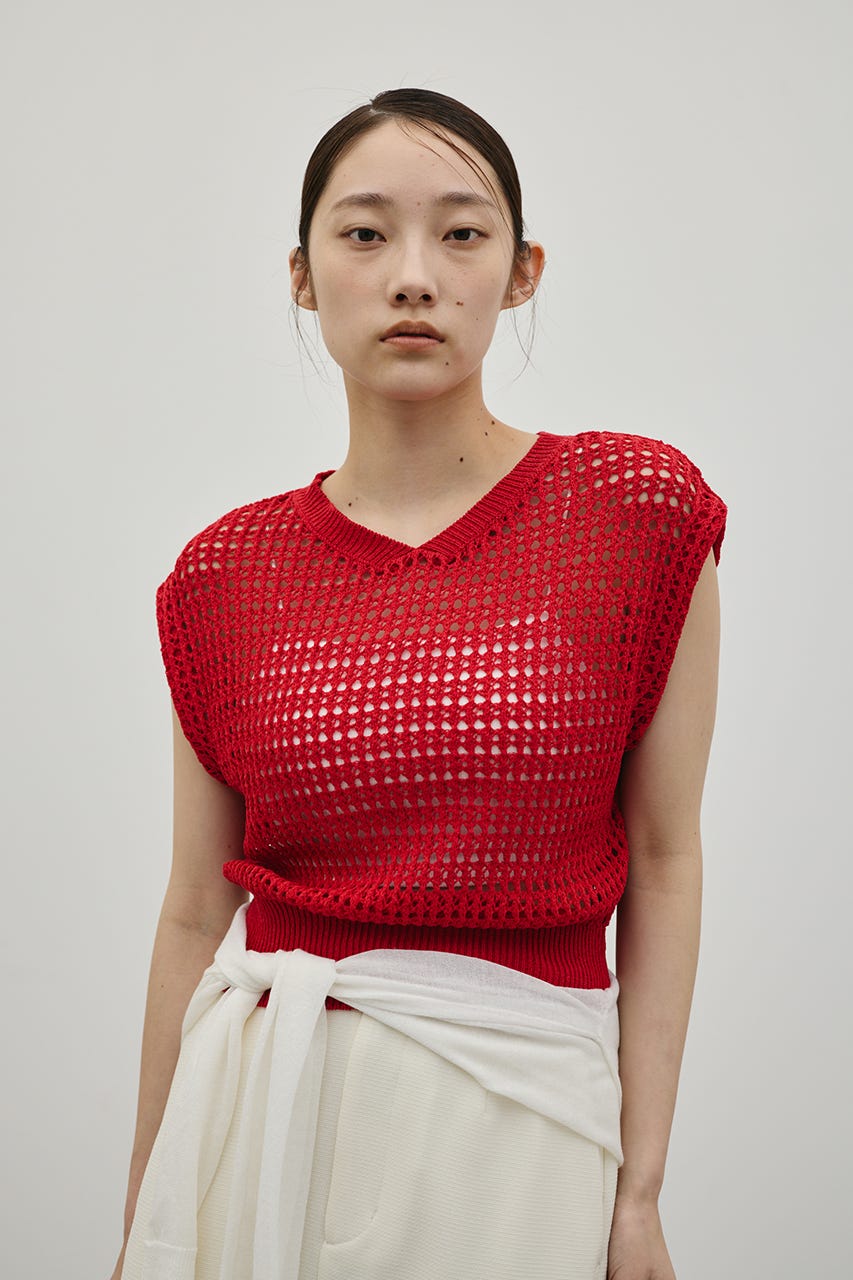 2WAYクロシェニット RED FREE
