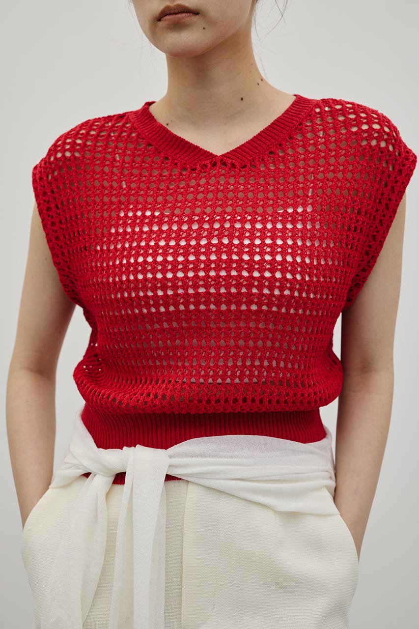 2WAYクロシェニット RED FREE