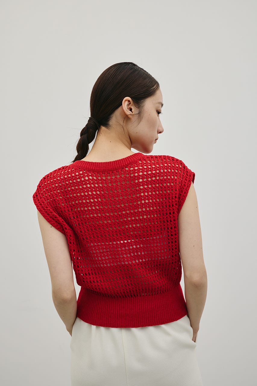 2WAYクロシェニット RED FREE
