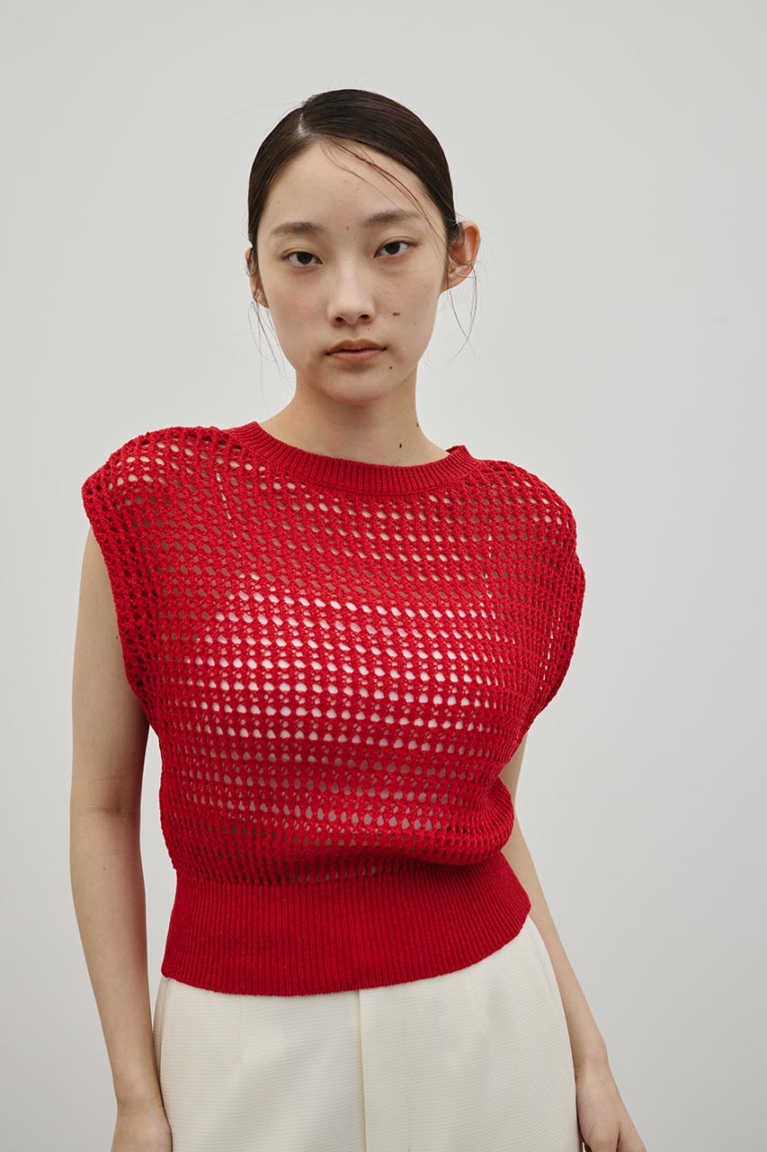 2WAYクロシェニット RED FREE