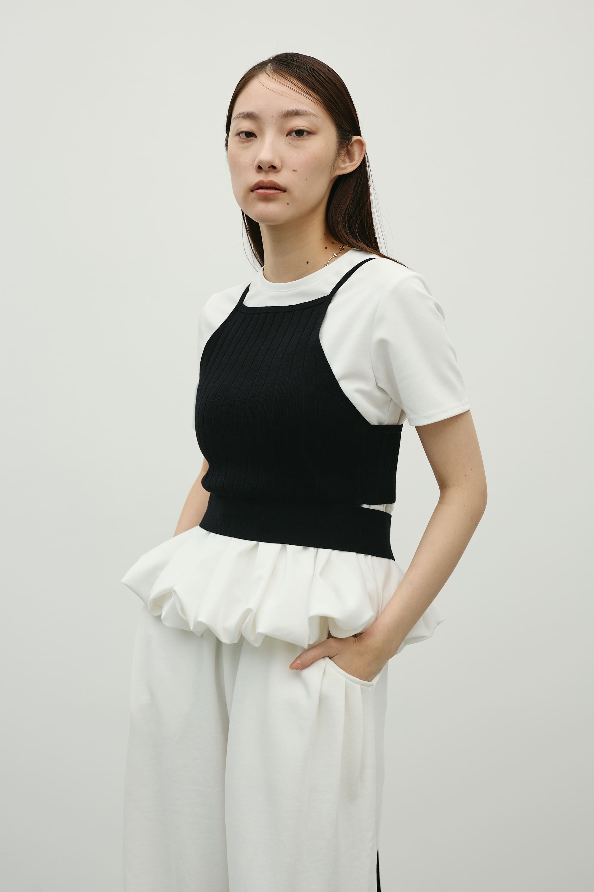 アメスリニットビスチェ BLK FREE