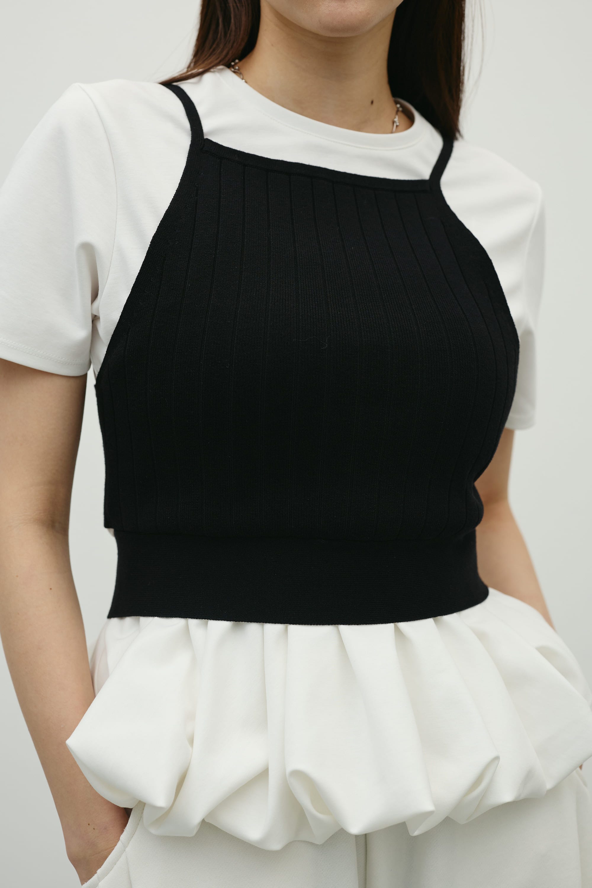 アメスリニットビスチェ BLK FREE