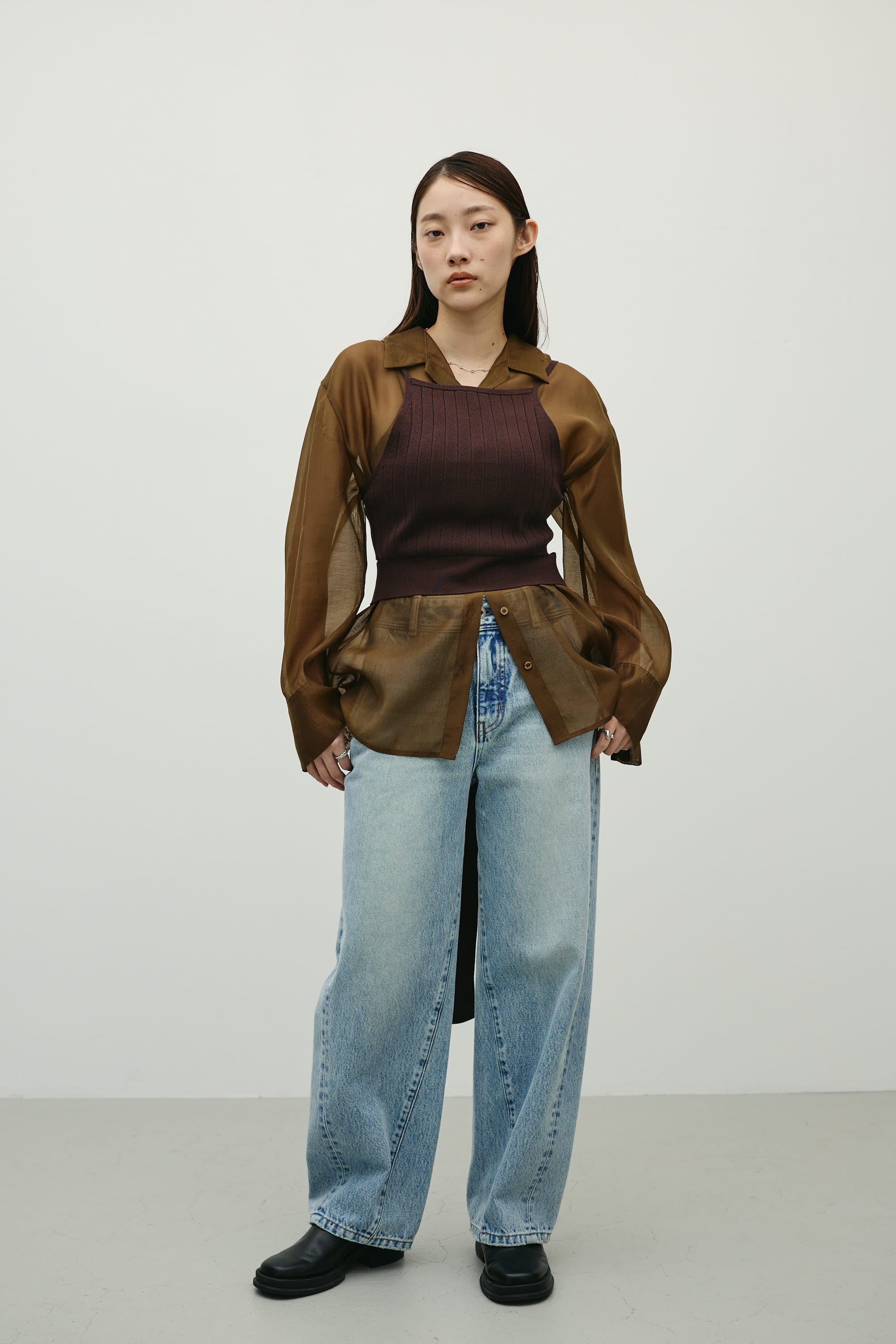 アメスリニットビスチェ BRN FREE