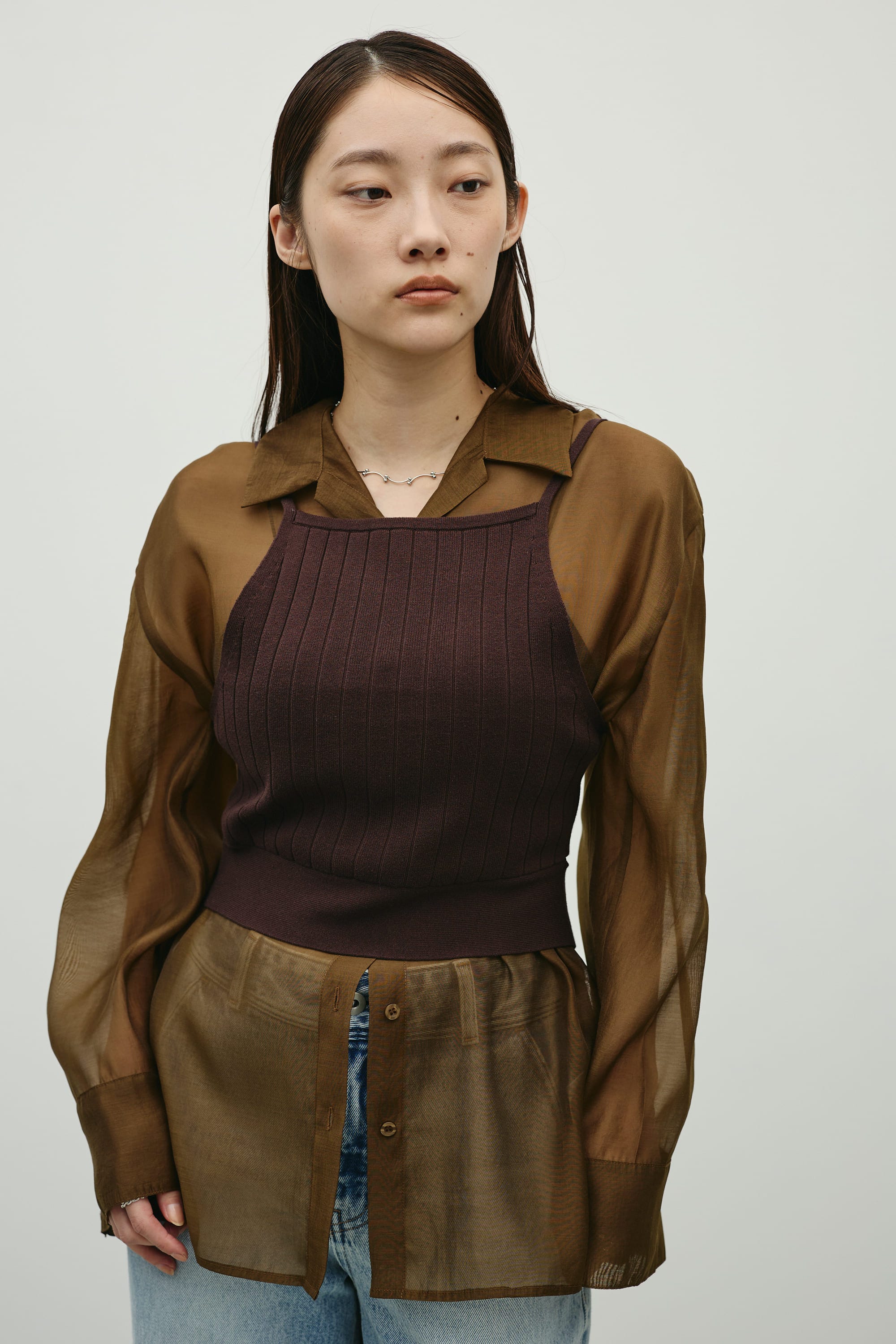 アメスリニットビスチェ BRN FREE