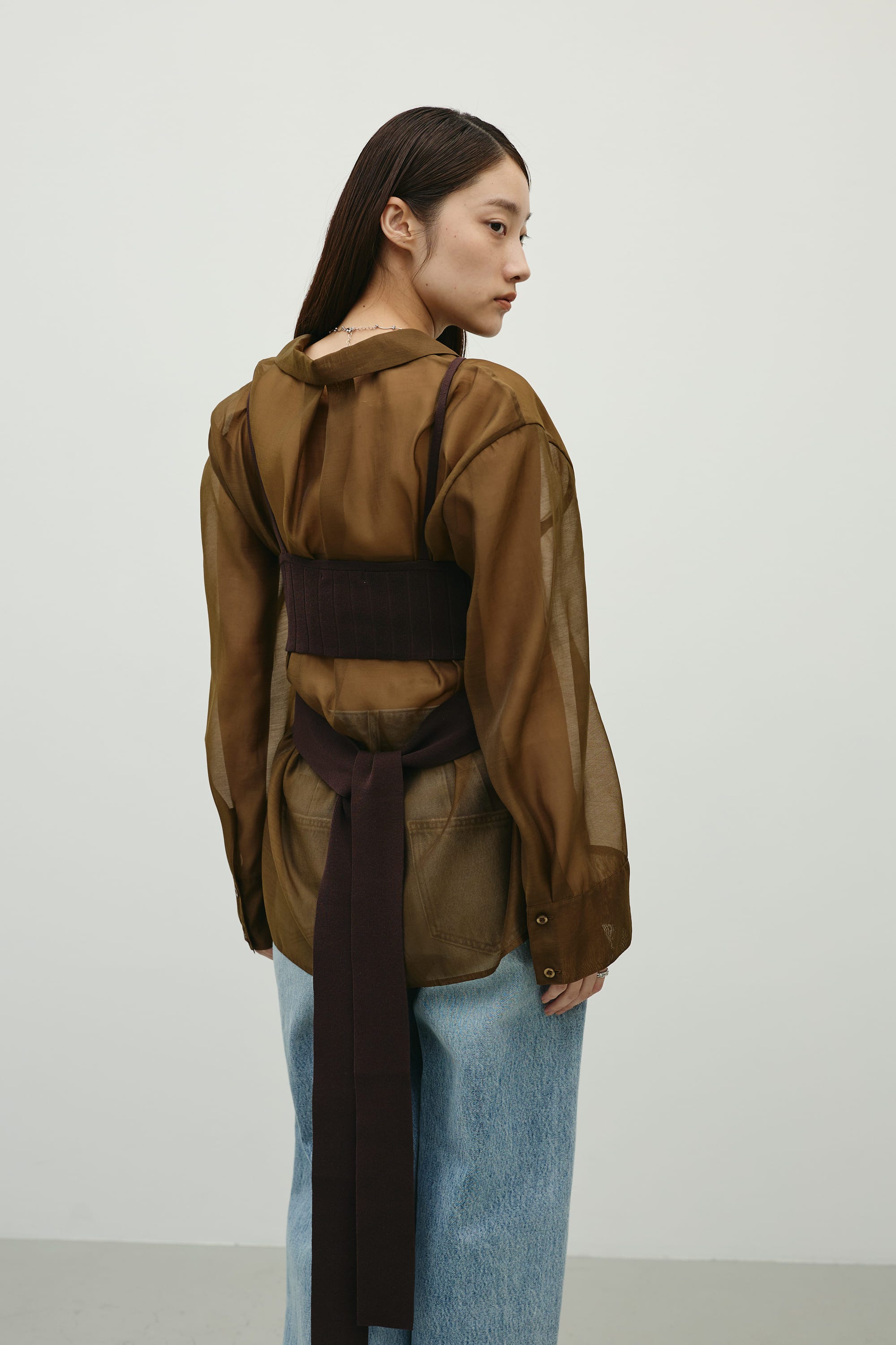 アメスリニットビスチェ BRN FREE