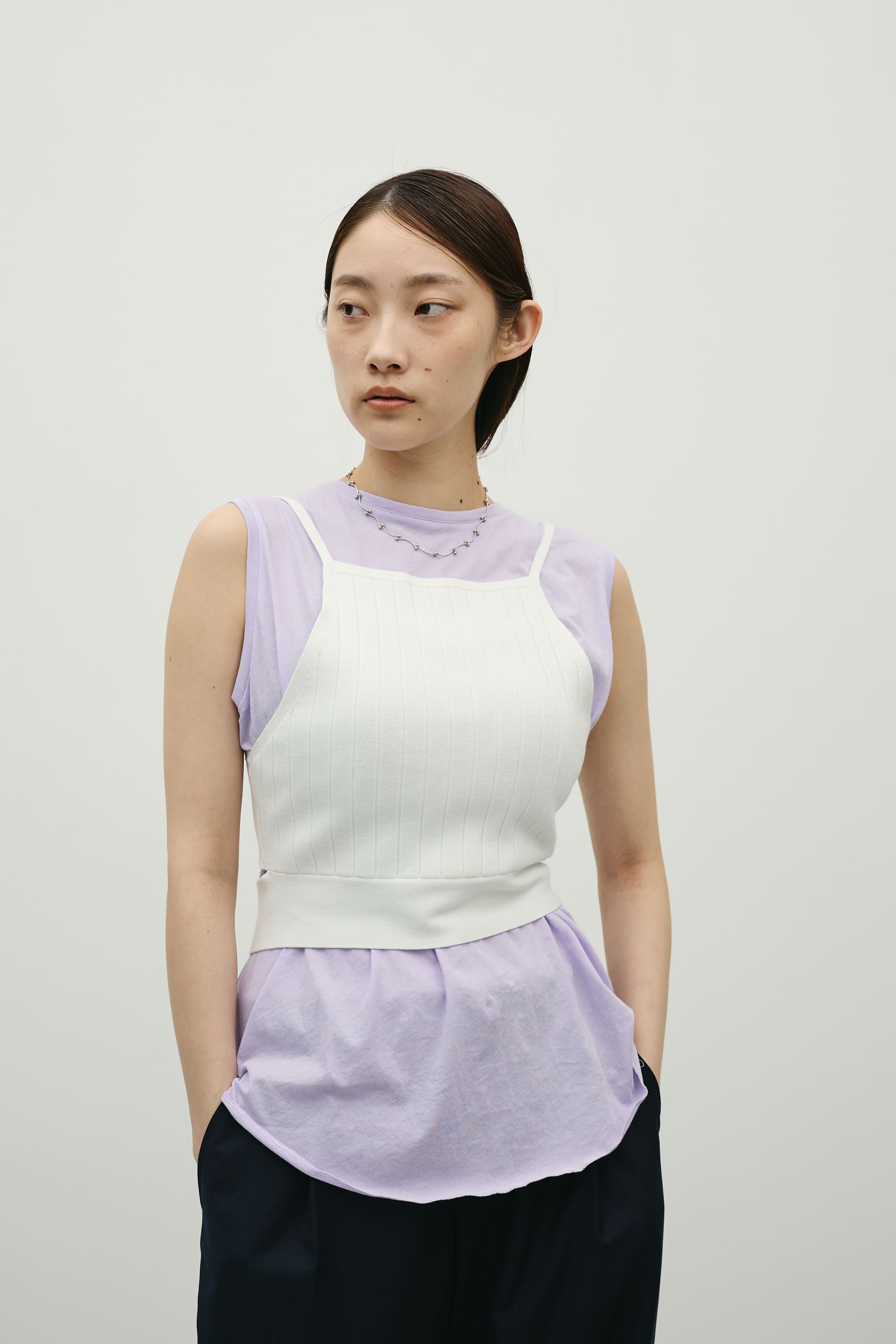 アメスリニットビスチェ WHT FREE