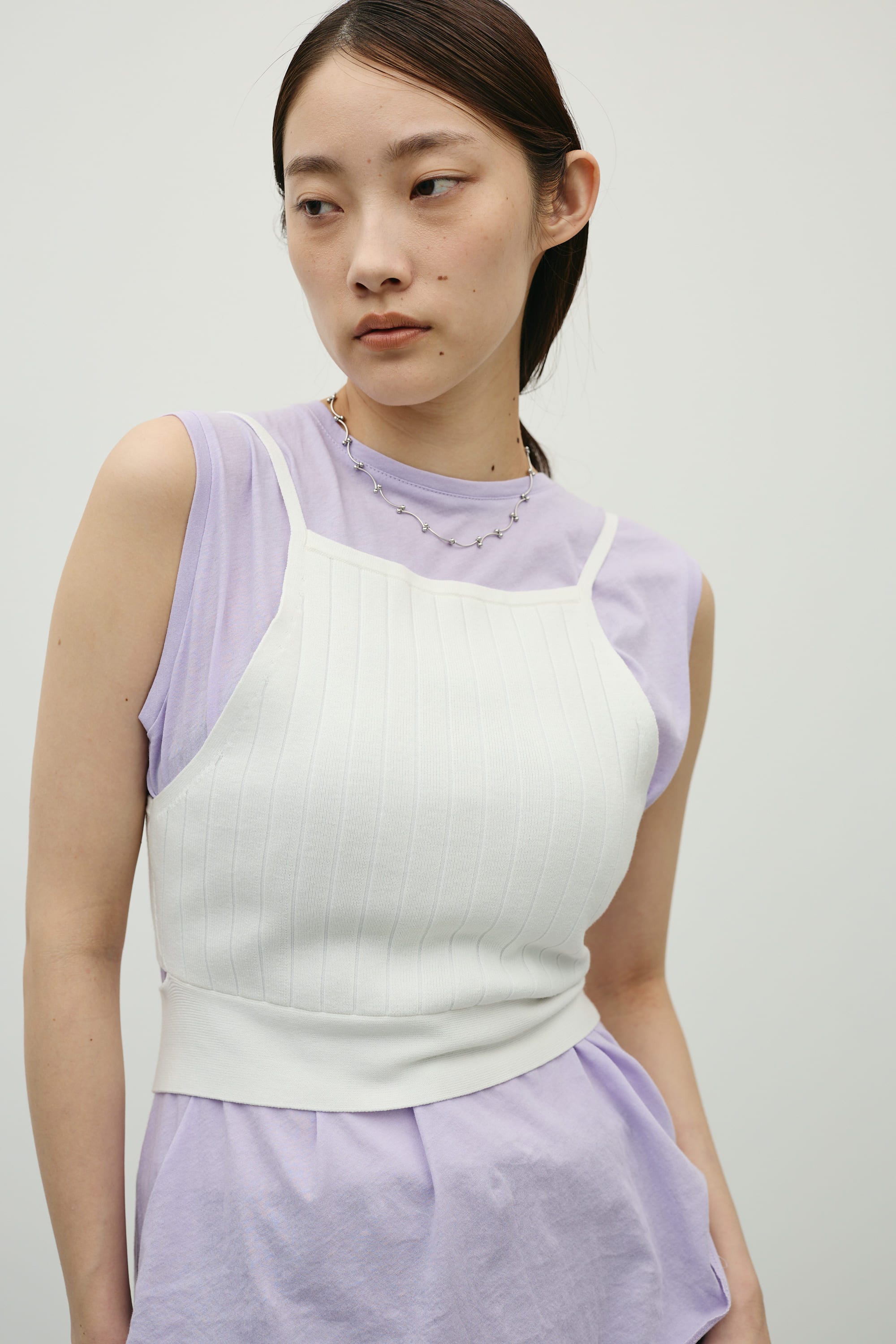 アメスリニットビスチェ WHT FREE