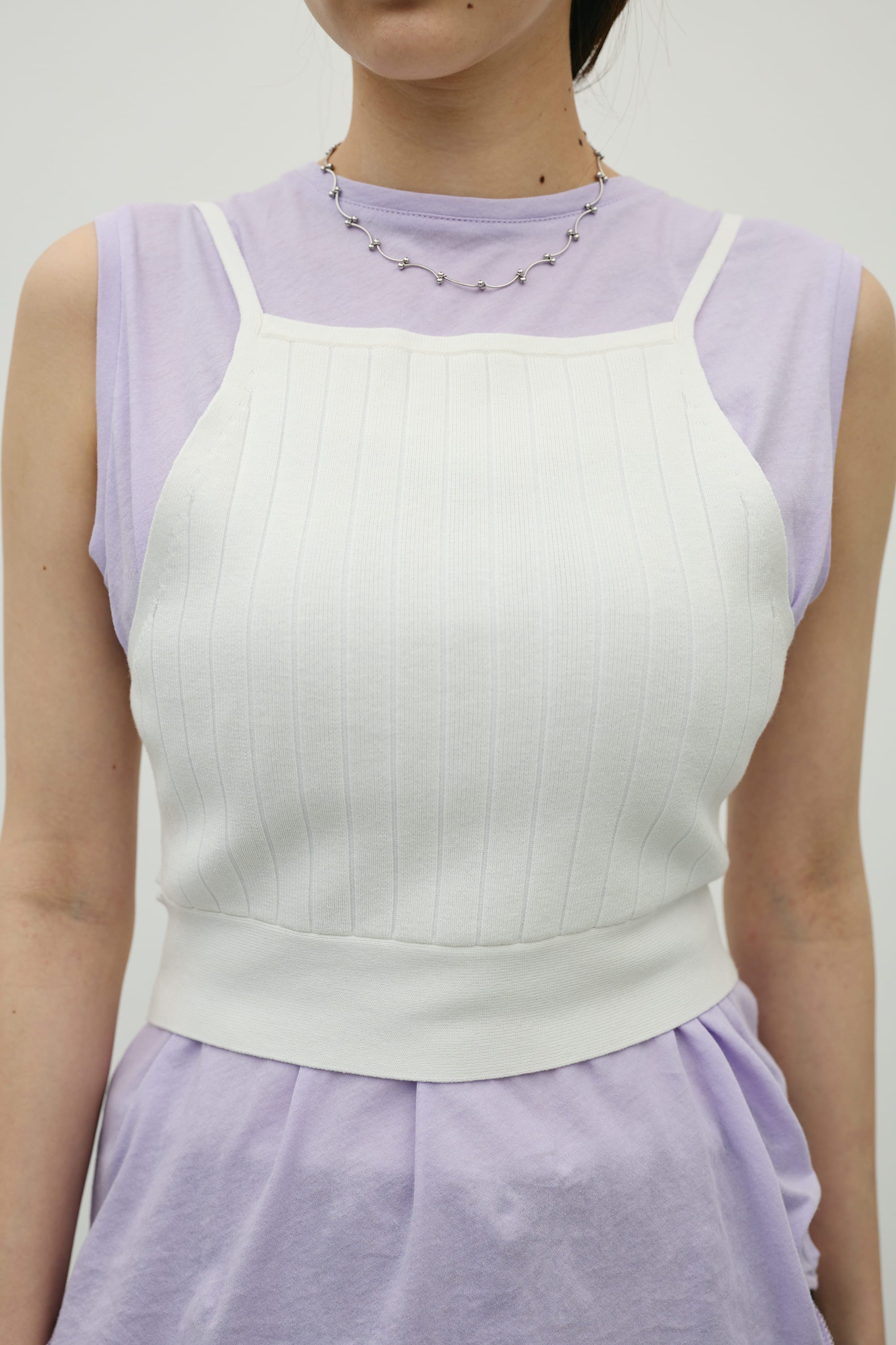 アメスリニットビスチェ WHT FREE