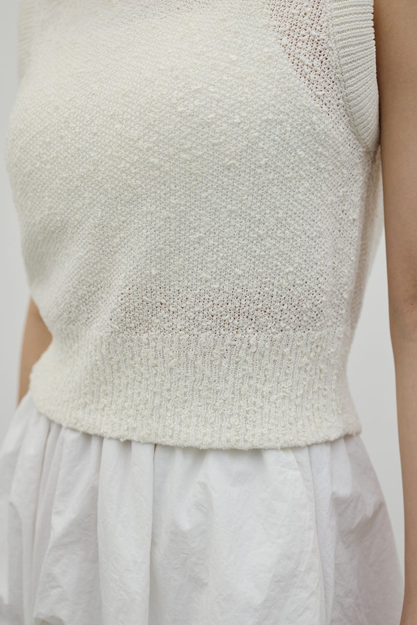 メランジクッションリブニット WHT FREE