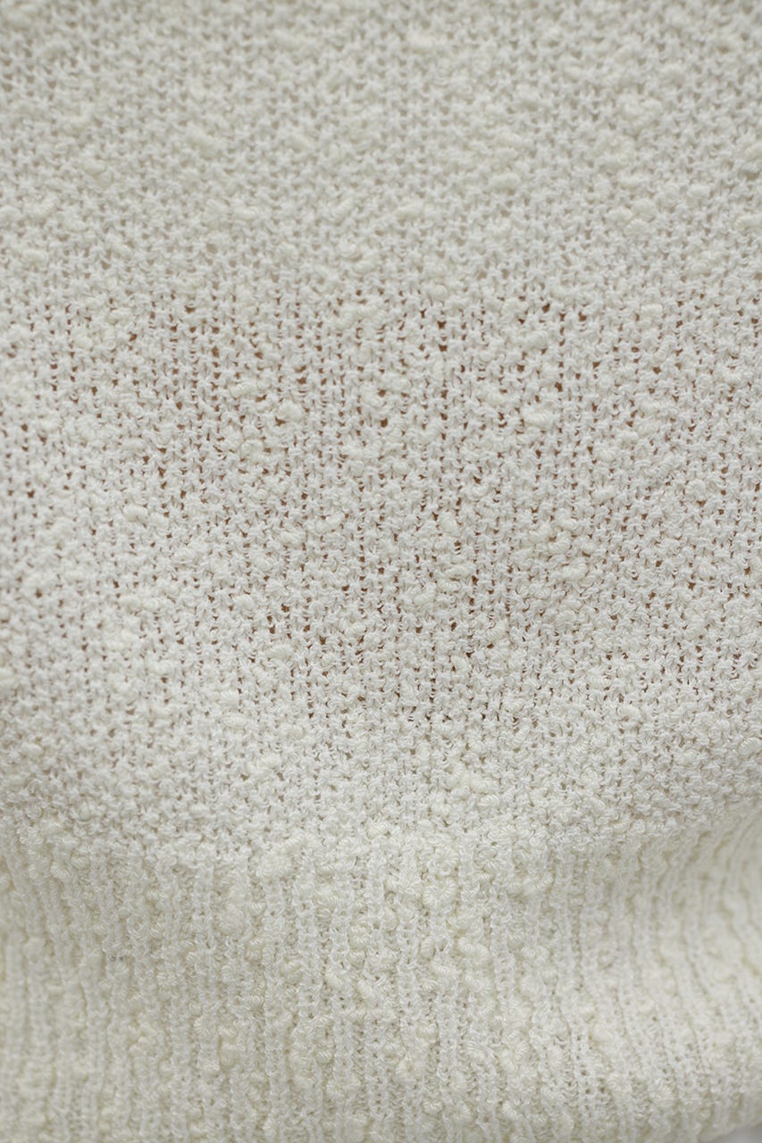 メランジクッションリブニット WHT FREE