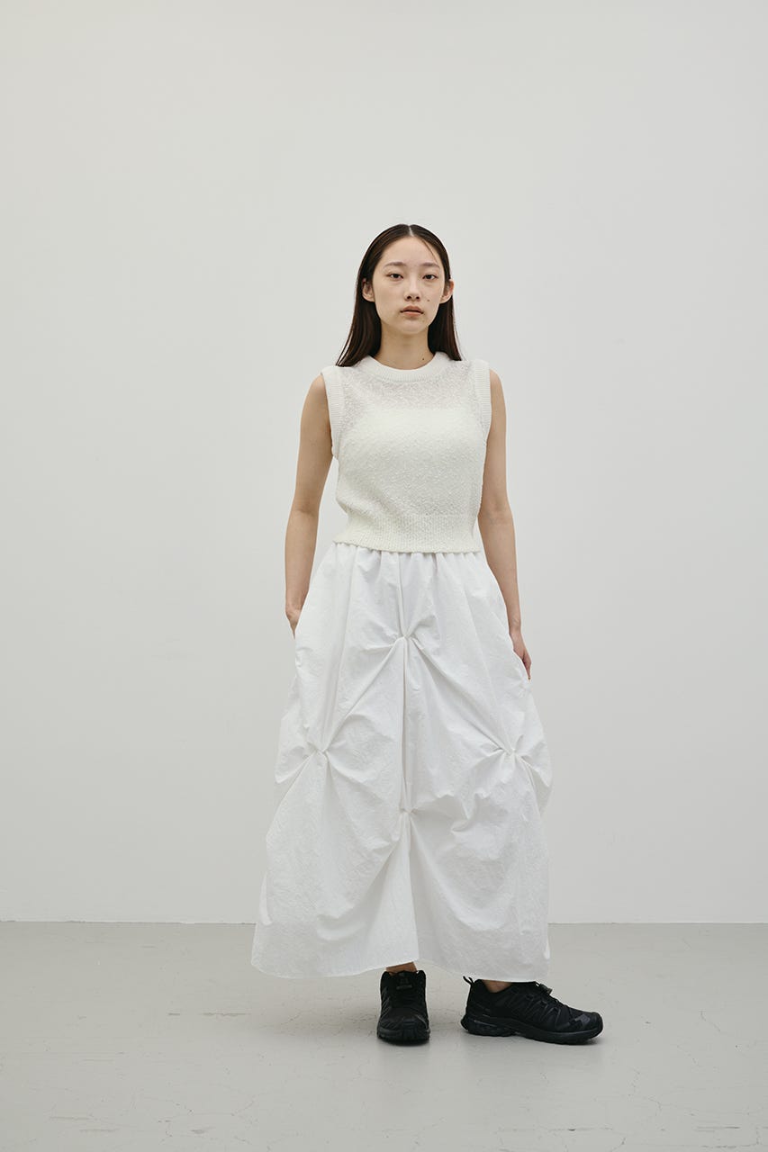 メランジクッションリブニット WHT FREE