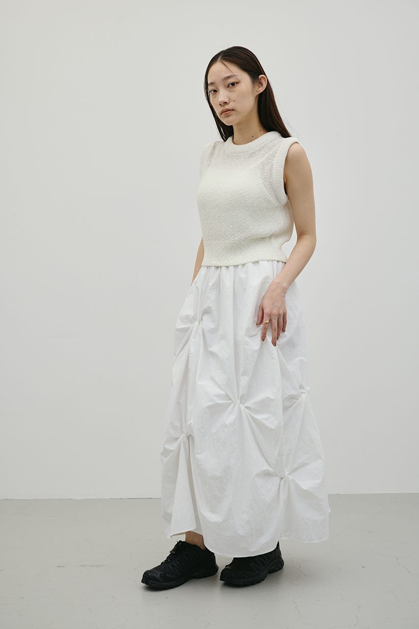 メランジクッションリブニット WHT FREE