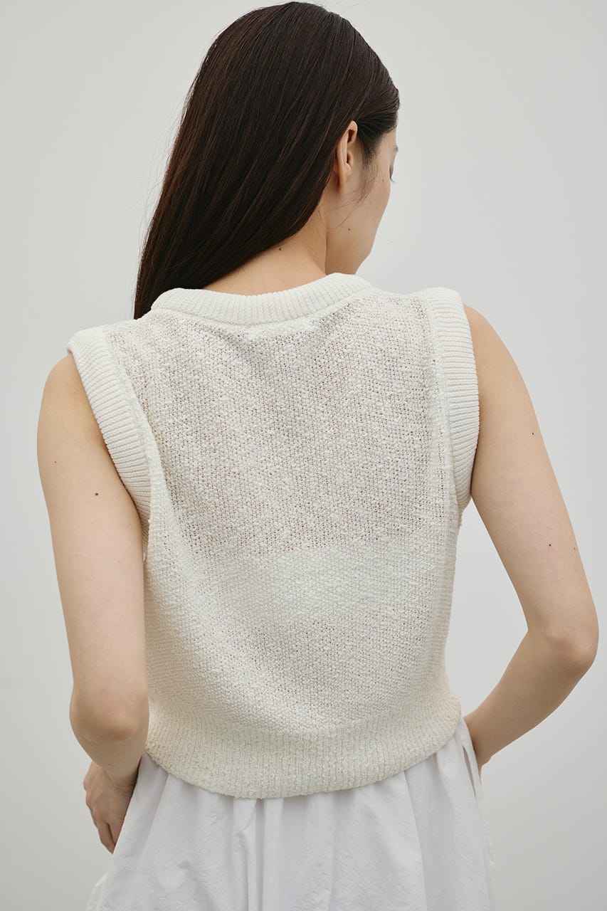 メランジクッションリブニット WHT FREE