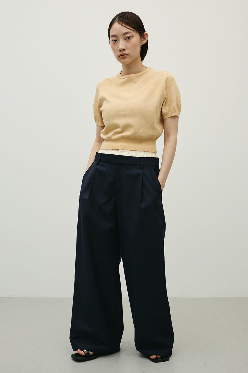 フラワージャガードニット L/ORG FREE