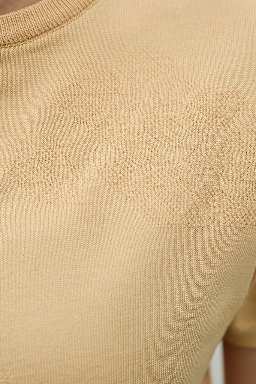 フラワージャガードニット L/ORG FREE