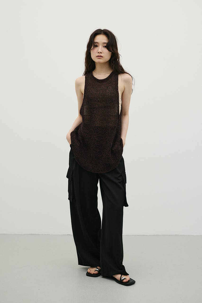 STYLEMIXER | アメスリメッシュニットタンク (タンクトップ ) |SHEL