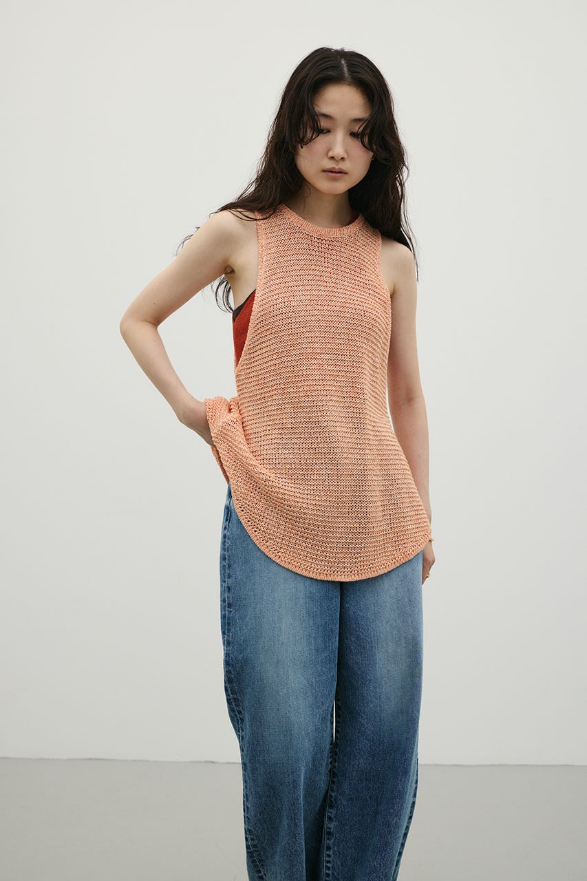 アメスリメッシュニットタンク ORG FREE