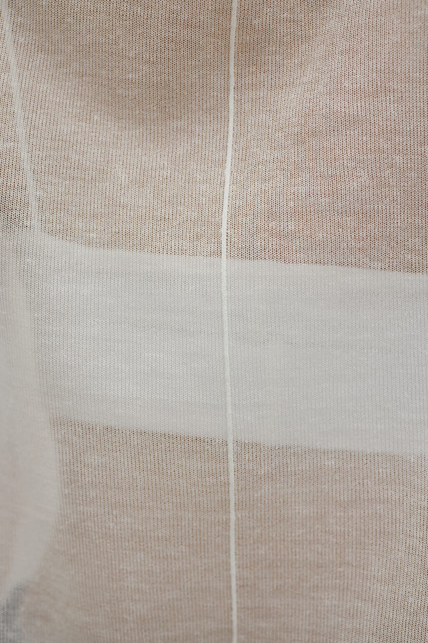 ウォッシャブルリネンミックスニットタンク WHT FREE