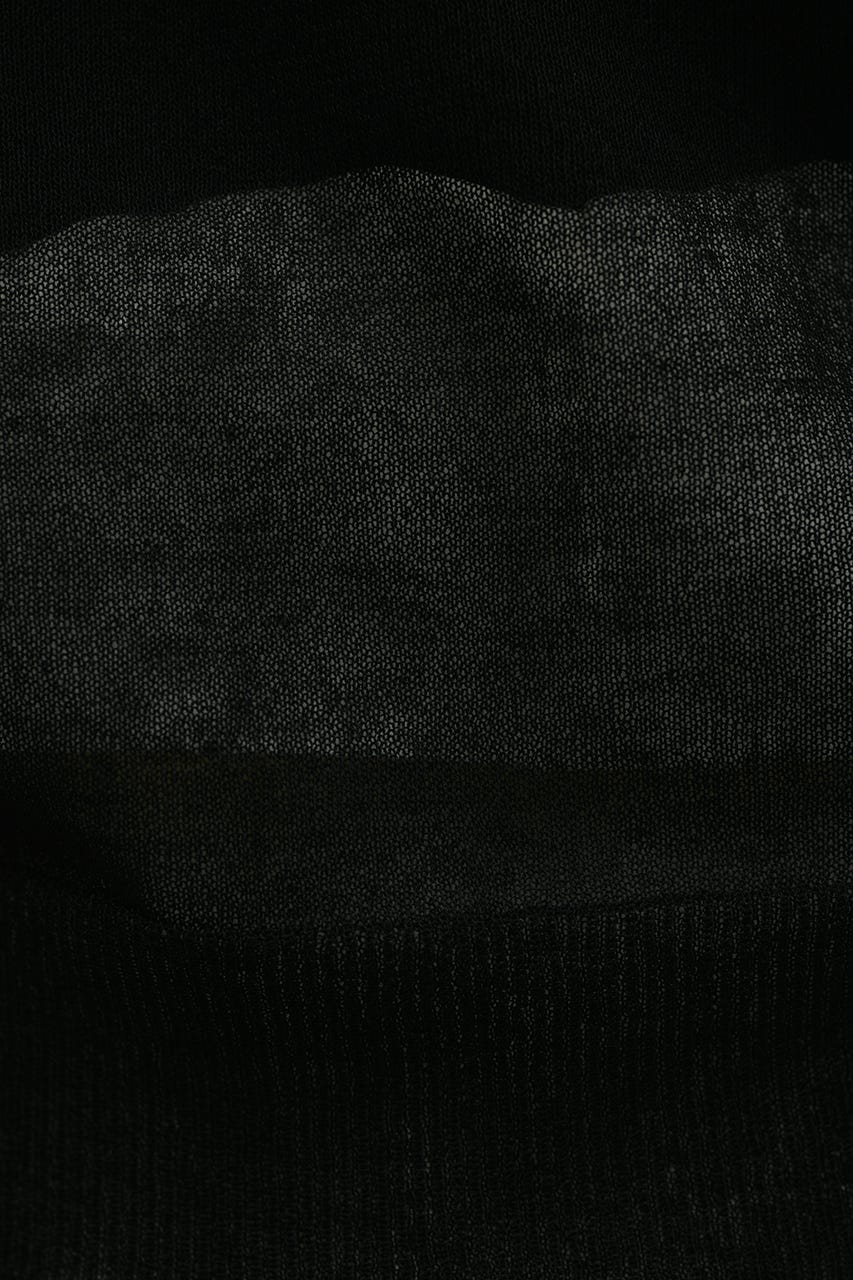 ウォッシャブルリネンニットカーディガン BLK FREE