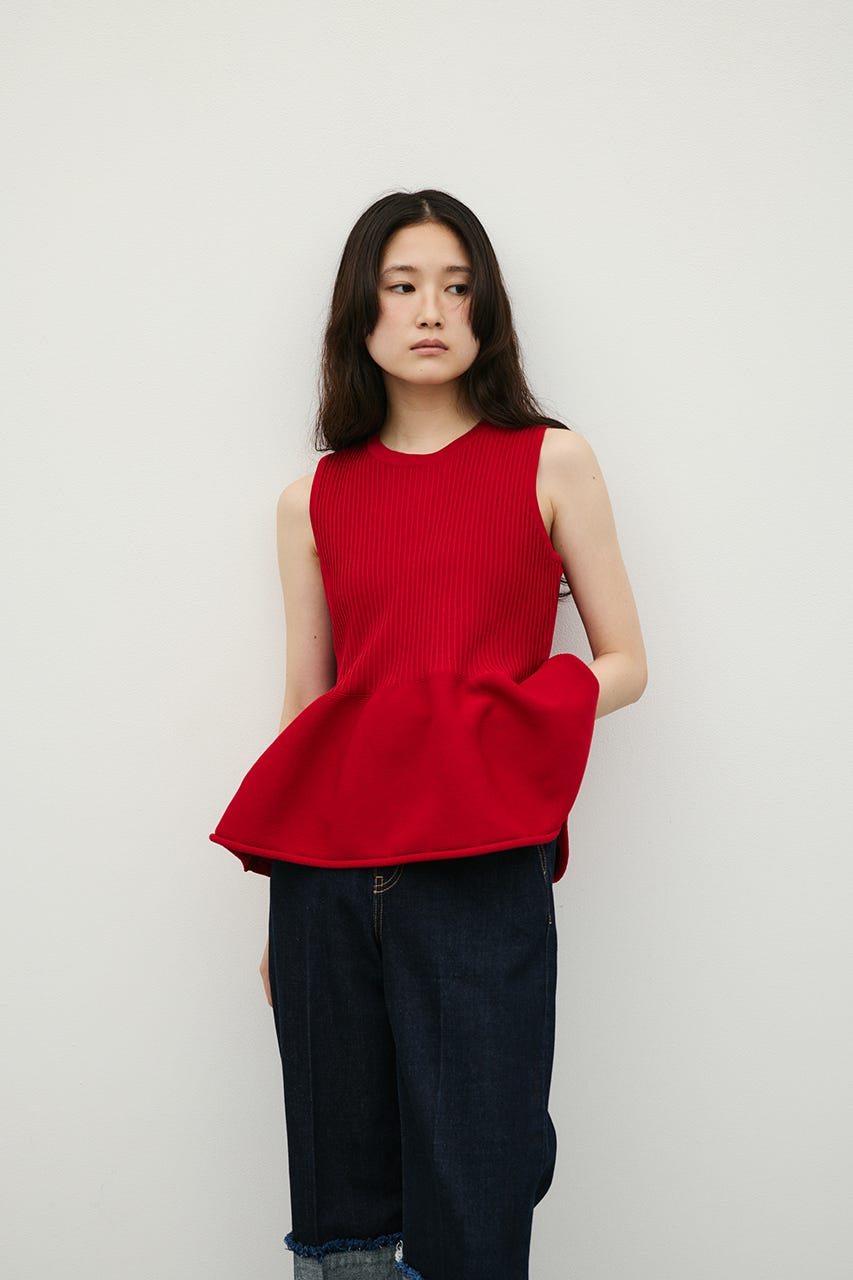 STYLEMIXER | ペプラムフレアニット (タンクトップ ) |SHEL'TTER WEBSTORE