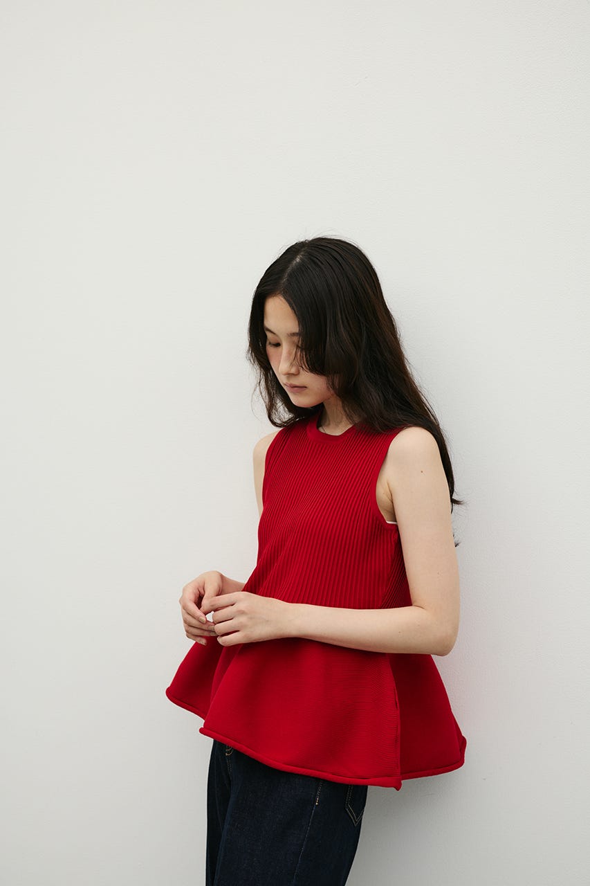STYLEMIXER | ペプラムフレアニット (タンクトップ ) |SHEL'TTER WEBSTORE